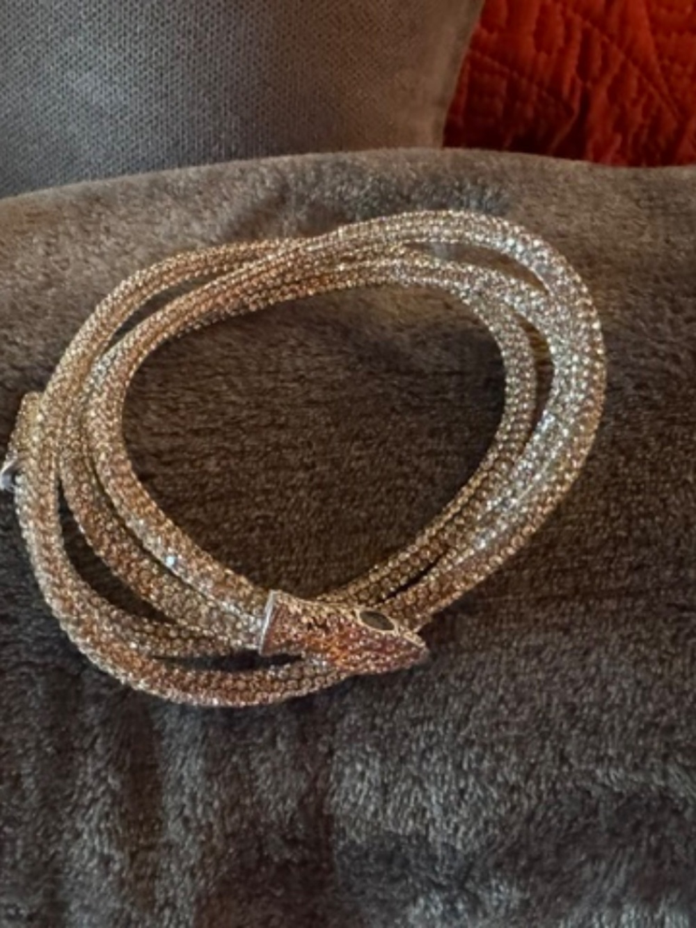 Silver bendable snake necklace